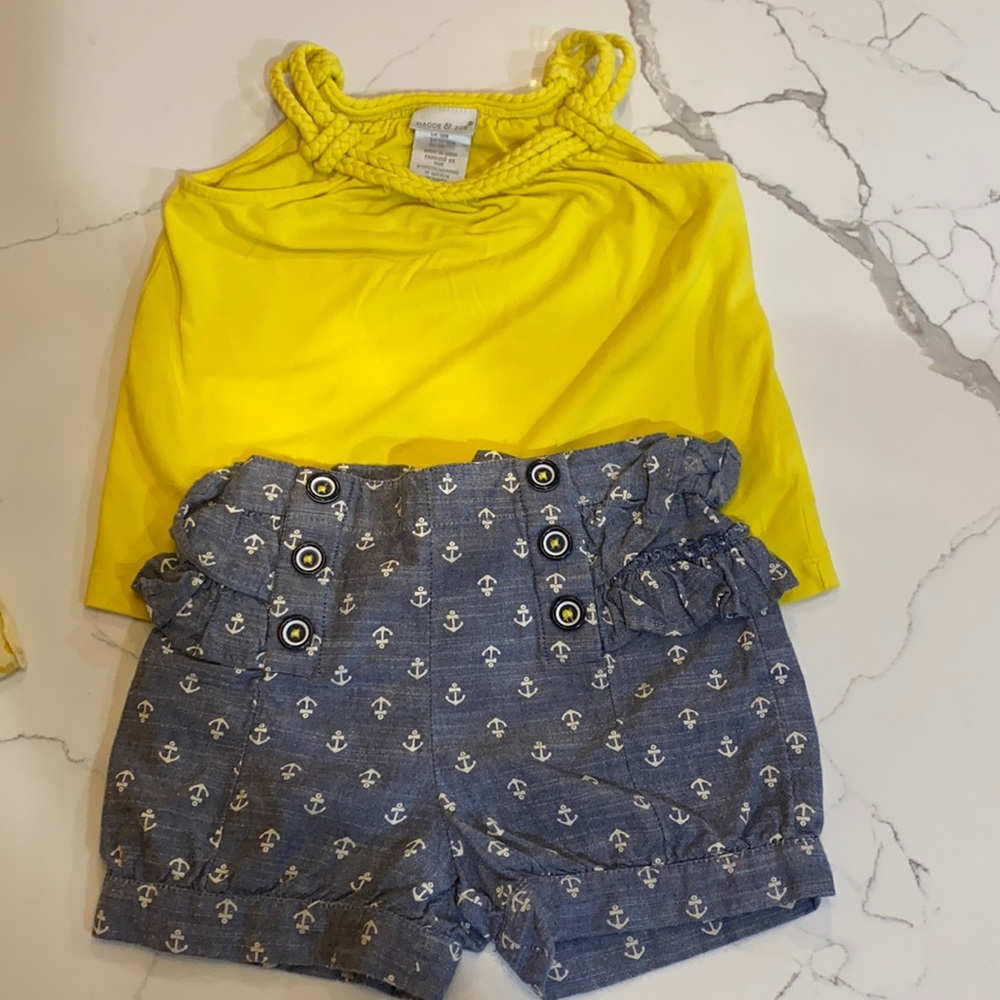 Baby 2-piece tank and ruffled shorts